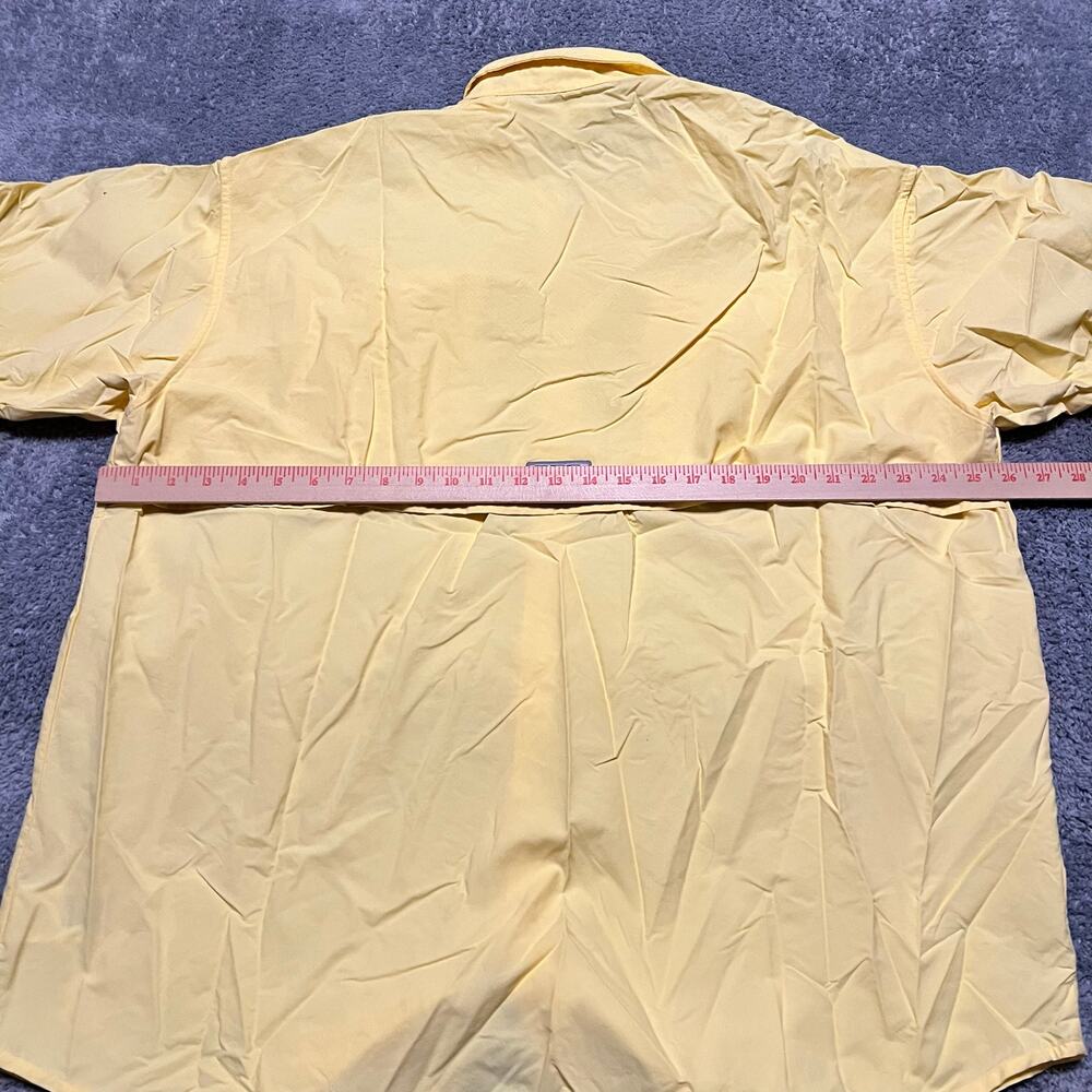 Columbia Men’s Yellow Short-Sleeve Button-Down Shirt - Picture 5 of 8